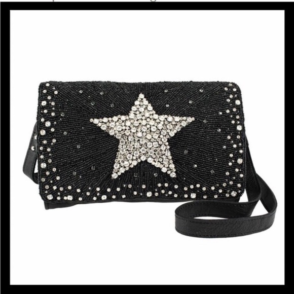 Mary Frances Handbags - Mary Frances Stardust Genuine Leather Embellished Crossbody Bag BRAND NEW
